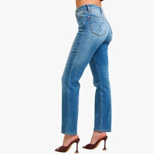 Judy Blue Thermal Straight Leg Jeans